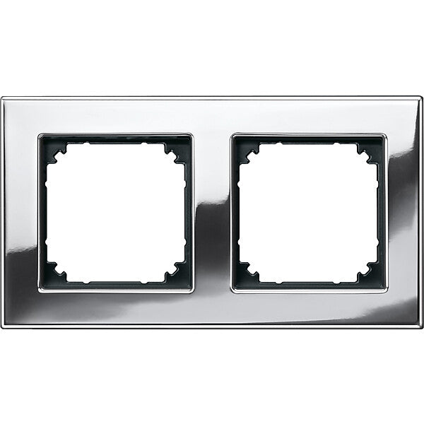 Merten Metallrahmen 2f.chrom waage/senkrecht 475239